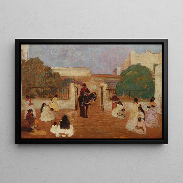 El Gaucho Candioti - Pedro Figari — framed artwork on a wall