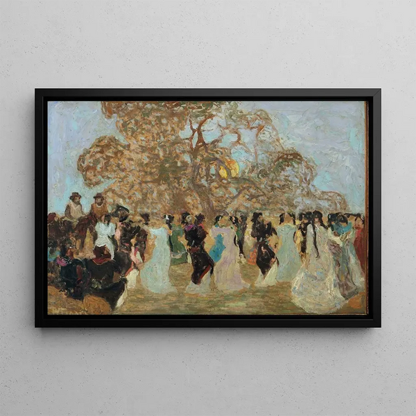El Pericón - Pedro Figari — framed artwork on a wall