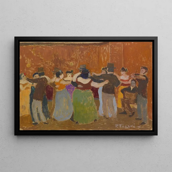 The Tango Cabaret - Pedro Figari — framed artwork on a wall