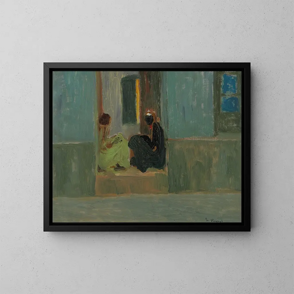 Noires à la porte - Pedro Figari — framed artwork on a wall