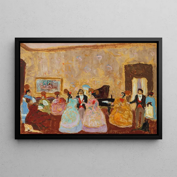 Tertulia - Pedro Figari — framed artwork on a wall