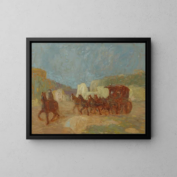 A diligence - Pedro Figari — framed artwork on a wall