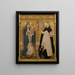 the apocalyptic Virgin and Saint Vincent Ferrier with two donors - Pedro García de Benavarre — framed artwork on a wall