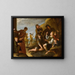 boys playing dice - Pedro Núñez de Villavicencio — framed artwork on a wall