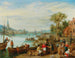 a river landscape with a port scene - Peeter Gijsels — artwork view