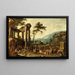 an Italianate landscape with a market scene - Peeter van Bredael — framed artwork on a wall
