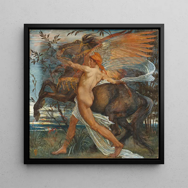 Pegasus - Walter Crane — framed artwork on a wall