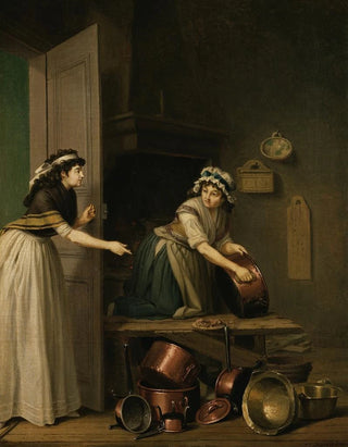 Pehr Hillestrm - A Woman Furbishing Copper Pans.webp