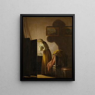 Pehr Hillestrm - A Woman Picking Fleas by Candlelight.webp