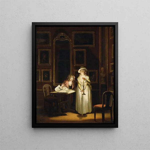 on Embroidery Frame - Pehr Hilleström — framed artwork on a wall