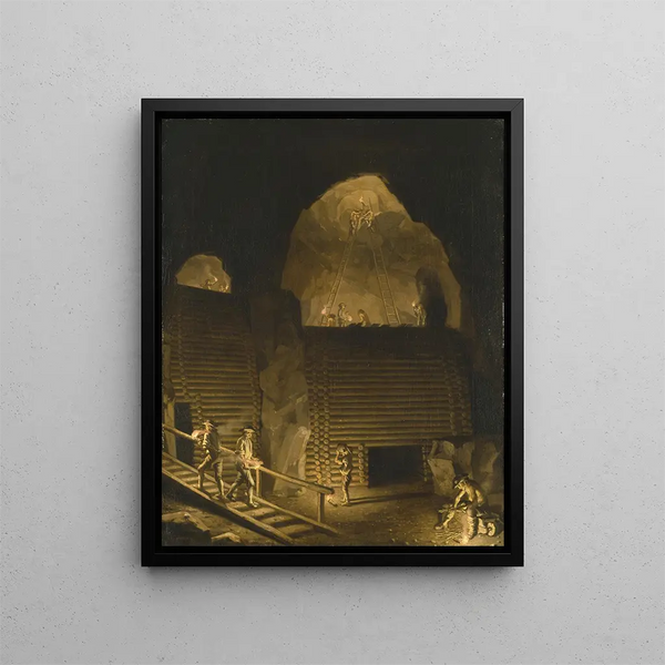 Copper Mine of Falun - Pehr Hilleström — framed artwork on a wall