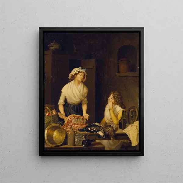 Chores - Pehr Hilleström — framed artwork on a wall