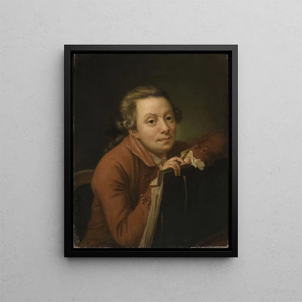 Self-portrait - Pehr Hilleström — framed artwork on a wall