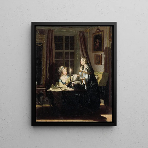 The Milliner - Pehr Hilleström — framed artwork on a wall