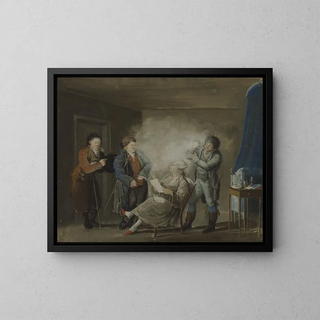 Pendant que la perruque est poudrée - Pehr Nordquist — framed artwork on a wall