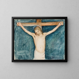 Crucifixion - Pekka Halonen — framed artwork on a wall