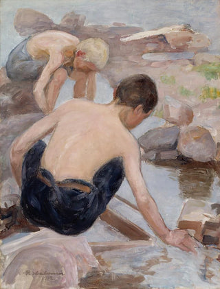 Pekka Halonen - Two Boys On The Shore.webp
