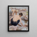 Two boys on the shore - Pekka Halonen — framed artwork on a wall