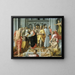 the Visitation of Mary and Elizabeth in the presence of Saints Joseph and Jerome - Pellegrino Tibaldi — framed artwork on a wall