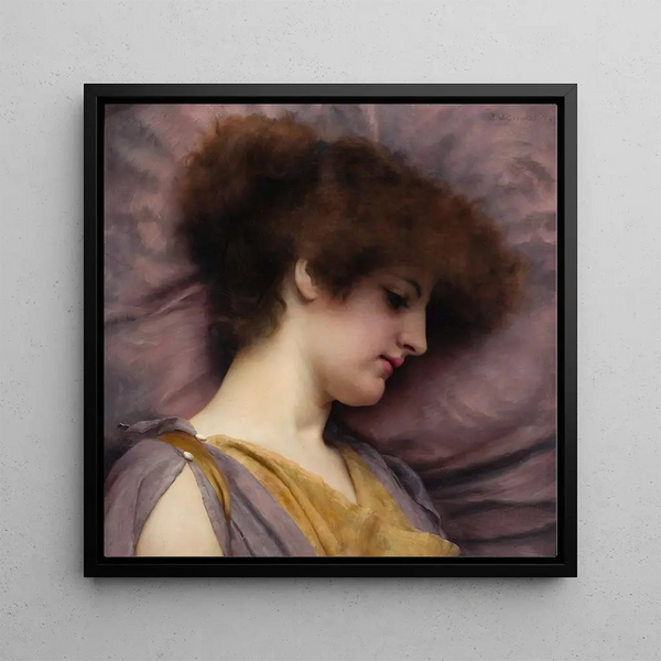 Thoughts from Afar - John William Godward — framed artwork on a wall