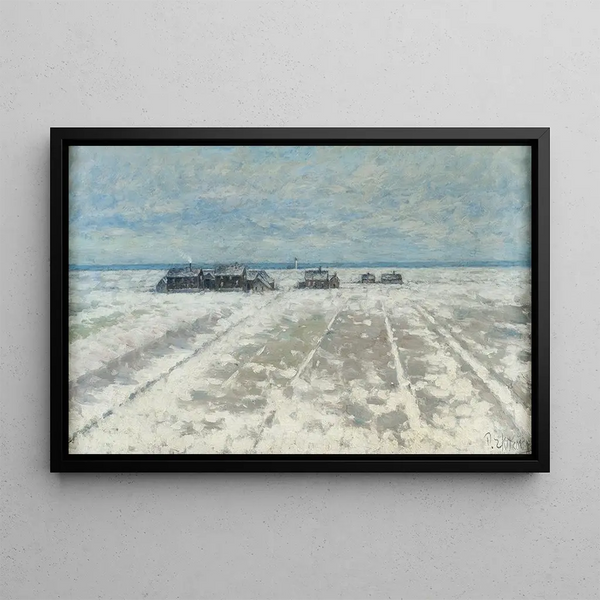 Winter Landscape Painting - Per Ekström — framed artwork on a wall