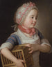 Girl with a Bullfinch in a Cage - Per Krafft the Elder — artwork view
