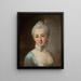 Portrait of Izabela Lubomirska née Czartoryska - Per Krafft the Elder — framed artwork on a wall