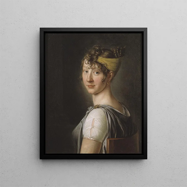 The artist's sister Wilhelmina - Per Krafft the Younger — framed artwork on a wall