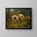 Two pointers and a hare - Percival Leonard Rosseau — framed artwork on a wall