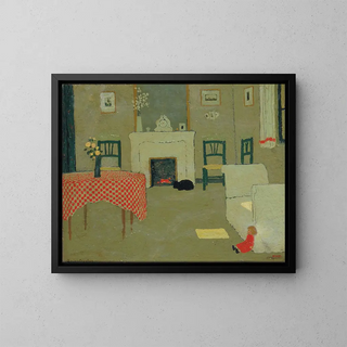 Interior living room painting - Pere Torné Esquius — framed artwork on a wall