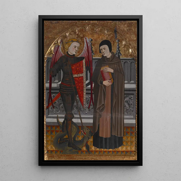 Saint Michel et Saint Amador - Pere Vall — framed artwork on a wall