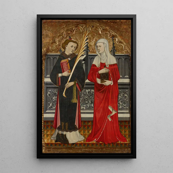 Saint Étienne and Saint Mary Magdalene - Pere Vall — framed artwork on a wall