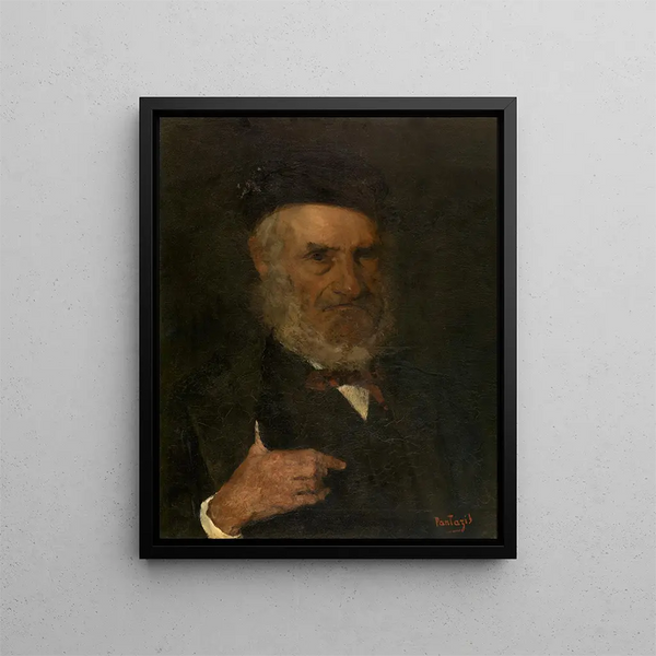 Man with Beret - Pericles Pantazis — framed artwork on a wall