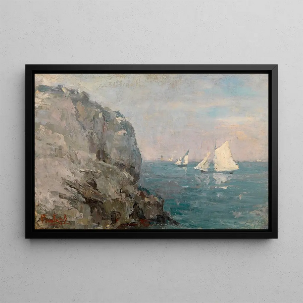 The Cliff - Pericles Pantazis — framed artwork on a wall