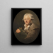 Self-portrait Painting - Peter Adolf Hall — framed artwork on a wall