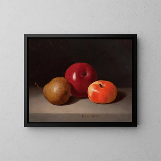 Nature morte avec des fruits - Peter Baumgras — framed artwork on a wall