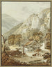 Village scene painting in the Basel Jura - Peter Birmann — artwork view