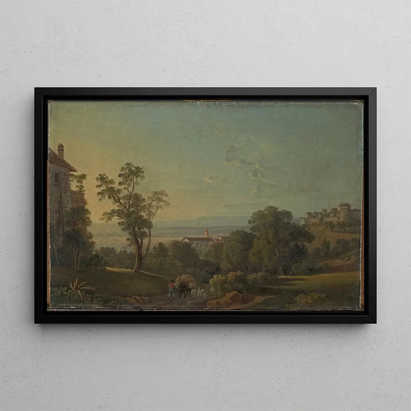 Landscape near Frascati - Peter Birmann — framed artwork on a wall