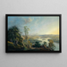 Rhin Landscape Painting near Isteinerklotz - Peter Birmann — framed artwork on a wall