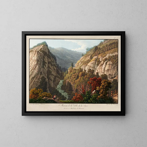 Piece of the Suze Valley - Peter Birmann — framed artwork on a wall