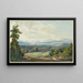 Sursee and its surroundings with Lake Sempach and the Alps - Peter Birmann — framed artwork on a wall