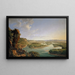 View from the Isteiner Klotz on the Rhine towards Basel - Peter Birmann — framed artwork on a wall