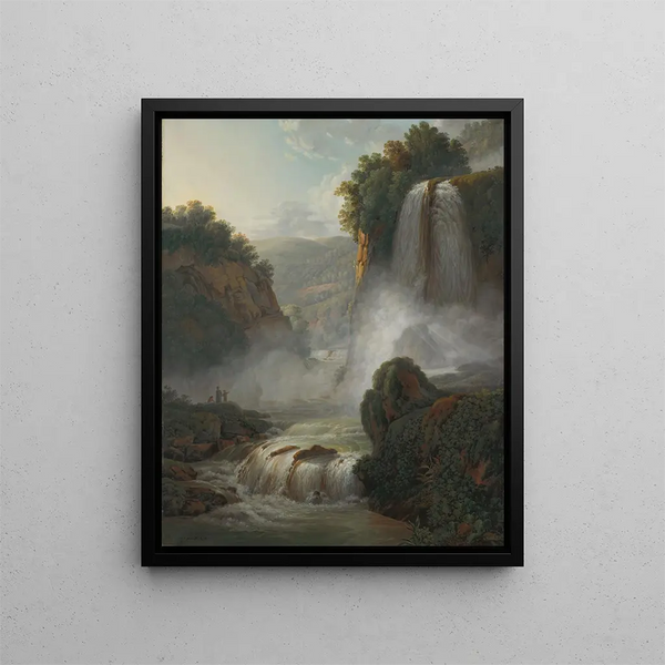 Cascade near Tivoli - Peter Birmann — framed artwork on a wall