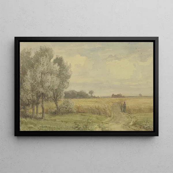 Wheat Field in Summer - Peter Burnitz — framed artwork on a wall
