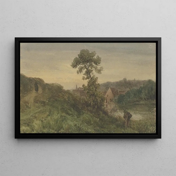 Fluufer, on the left a country path - Peter Burnitz — framed artwork on a wall