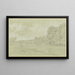 Fontainebleau castle and pond - Peter Burnitz — framed artwork on a wall