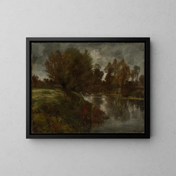 Ambiance pluvieuse sur la Nidda - Peter Burnitz — framed artwork on a wall