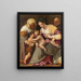 The Virgin and Child with Saint Elizabeth the Child, Saint John the Baptist, and a Jesuit - Peter Candid — framed artwork on a wall