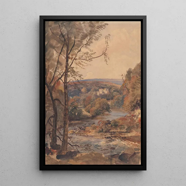 Yorkshire Barden Tower Painting - Peter DeWint — framed artwork on a wall
