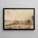 Naval construction painting on the Yorkshire coast - Peter DeWint — framed artwork on a wall
